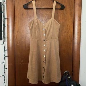 Forever 21 tan suede dress